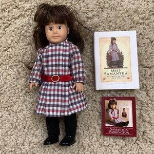 American Girl Authentic Mini 6” Samantha Doll with Mini Meet Hardback Book